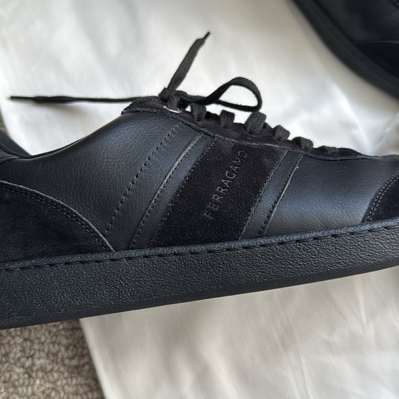 ‼️SOLD ‼️ Ferragamo, Achille sneaker, black, 9, like new - Picture 7 of 14